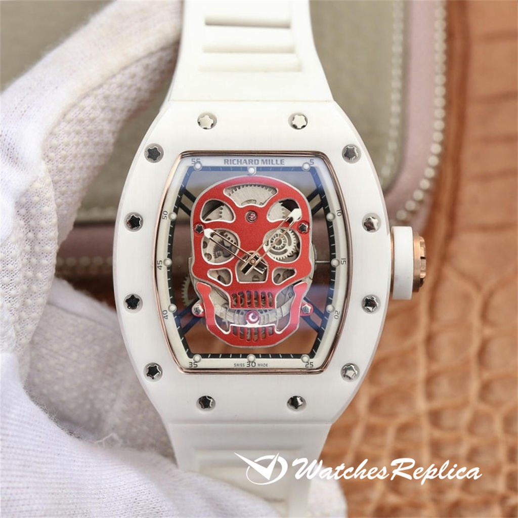 Richard Mille RM52 01 Hollow Skull Replica Uhren Replikuhrschweiz.de