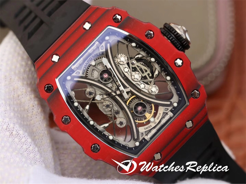 Großartiger heißer Richard Mille RM53-01 TPT Carbonfaser Replica Uhren-1
