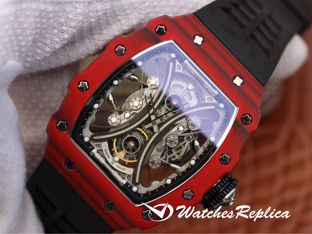 Großartiger heißer Richard Mille RM53-01 TPT Carbonfaser Replica Uhren-2