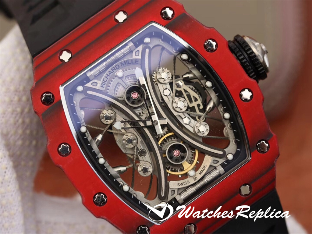 Großartiger heißer Richard Mille RM53-01 TPT Carbonfaser Replica Uhren-3