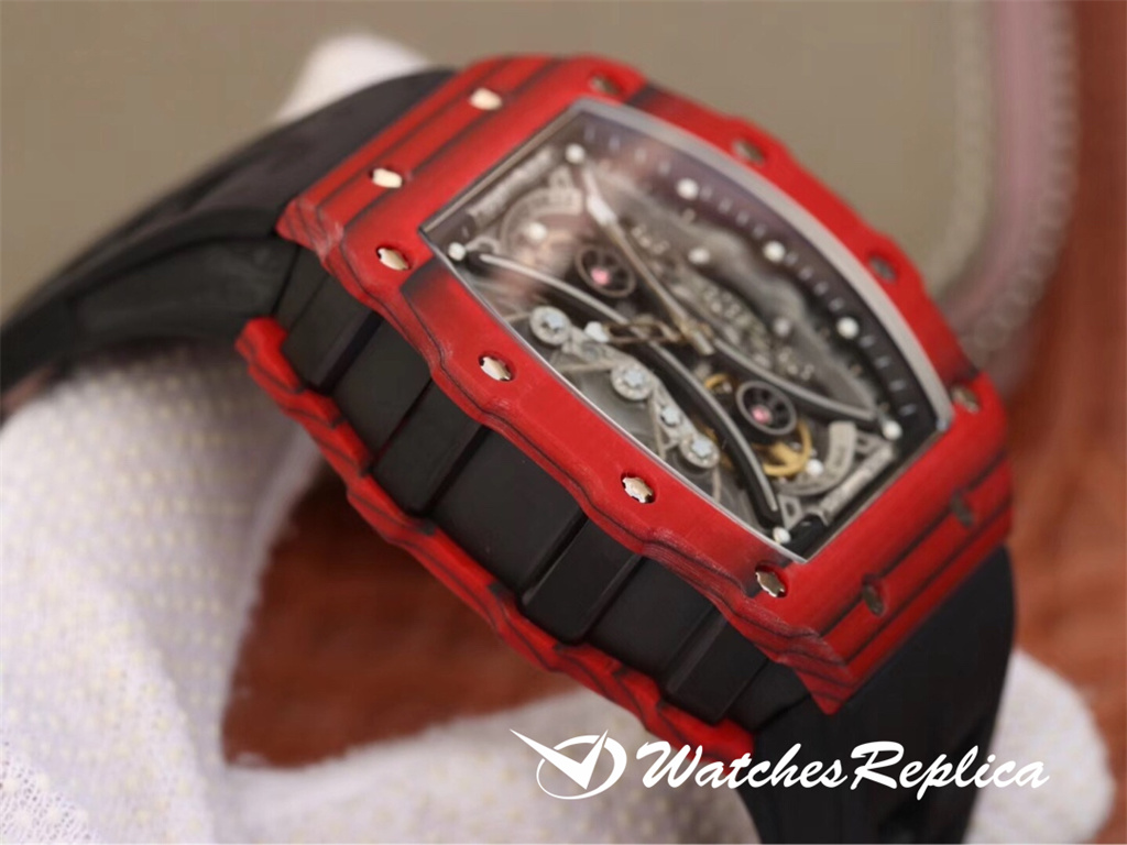 Großartiger heißer Richard Mille RM53-01 TPT Carbonfaser Replica Uhren-4