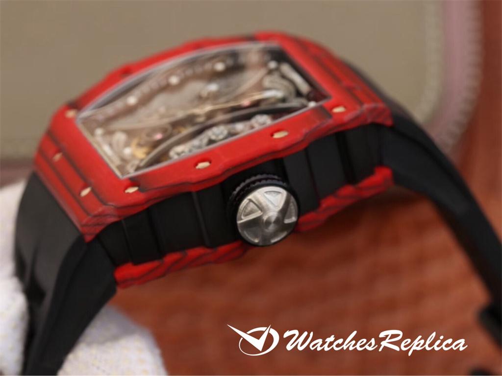 Großartiger heißer Richard Mille RM53-01 TPT Carbonfaser Replica Uhren-5