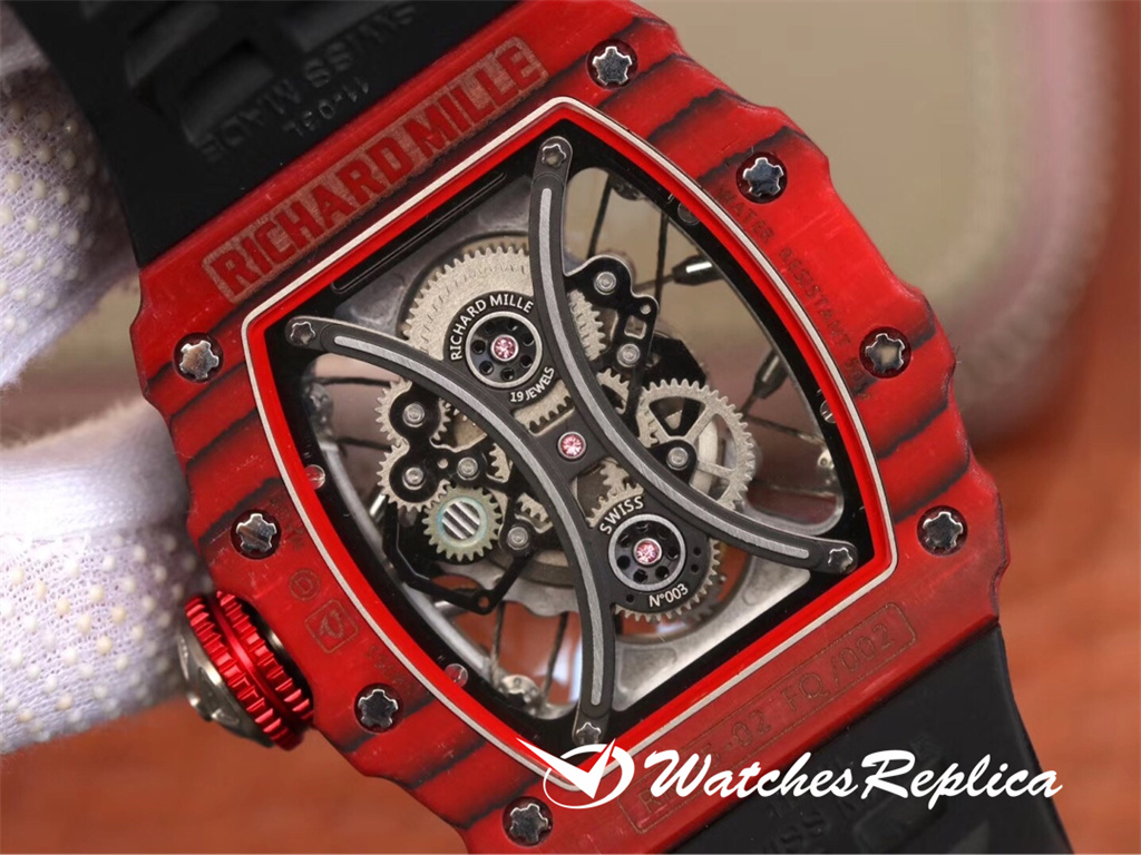 Großartiger heißer Richard Mille RM53-01 TPT Carbonfaser Replica Uhren-6