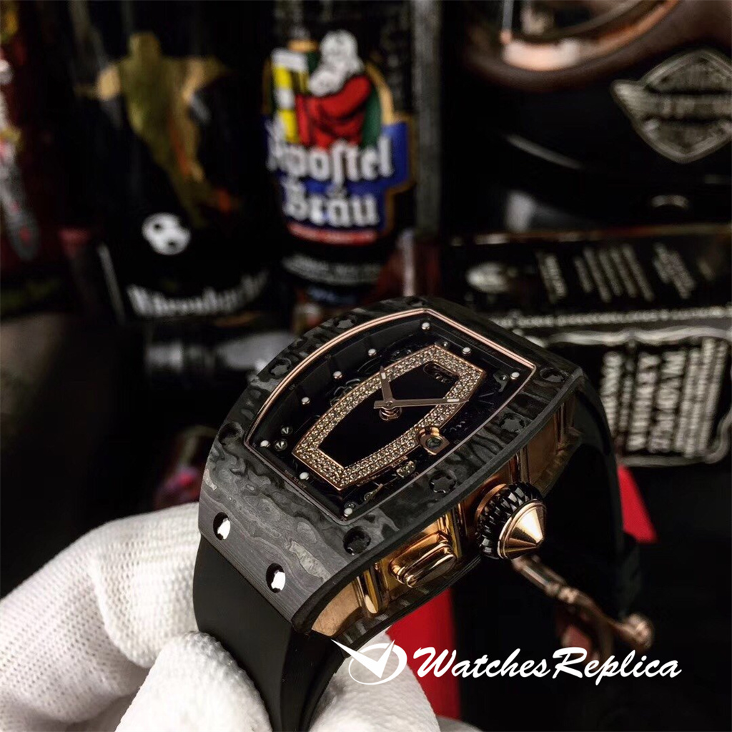 Oben SS Richard Mille RM037 Rot Lip Shell Face Series Replica Uhren-1