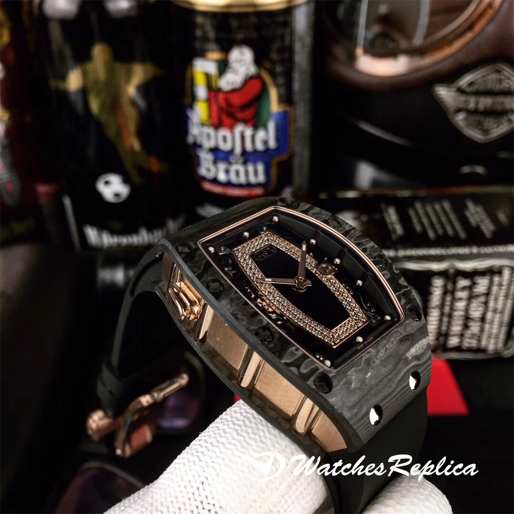 Oben SS Richard Mille RM037 Rot Lip Shell Face Series Replica Uhren-2
