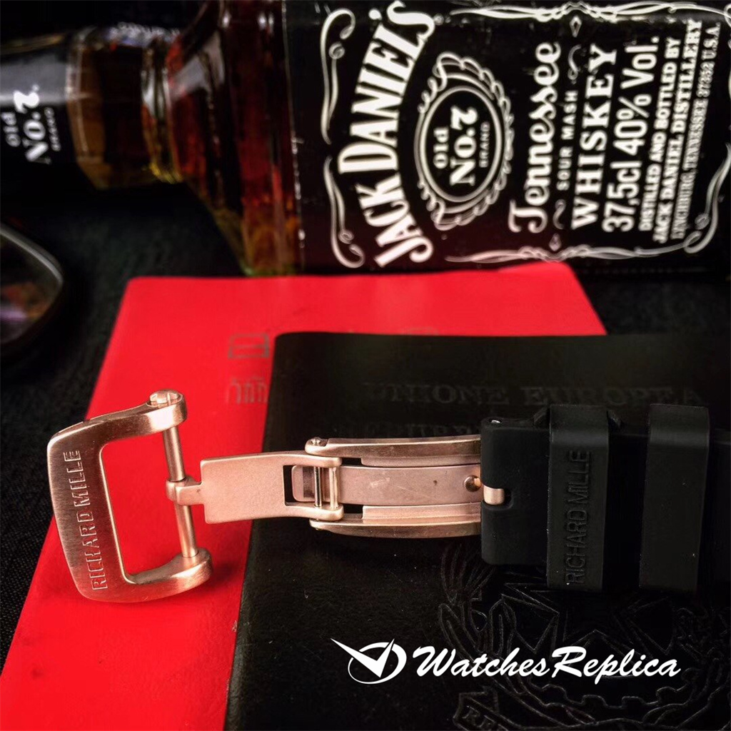 Oben SS Richard Mille RM037 Rot Lip Shell Face Series Replica Uhren-3