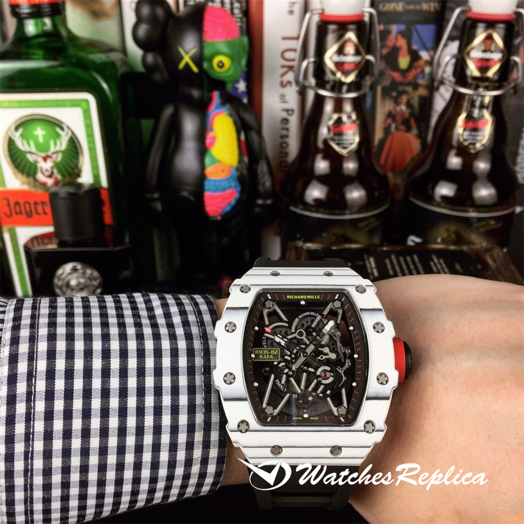 Großartiger heißer Richard Mille RM35-02 Full Carbon Fibre Series Replica Uhren-5
