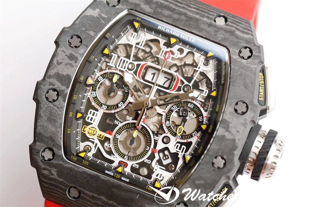 Rabatt Richard Mille RM011 NTPTT Carbonfaser Replica Uhren-3
