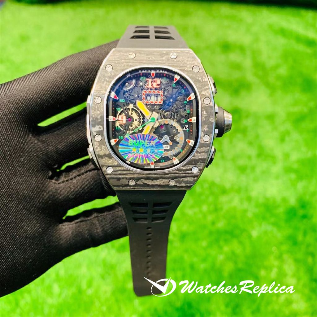 Heiße perfekte Richard Mille "RM 62-01 Tourbillon Vibration Alarm ACJ" Replica Uhren "-1
