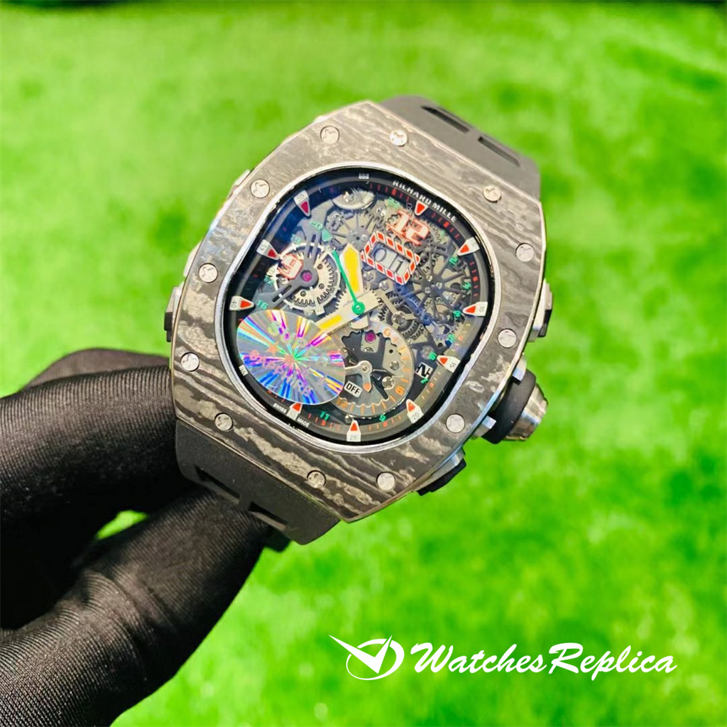 Heiße perfekte Richard Mille "RM 62-01 Tourbillon Vibration Alarm ACJ" Replica Uhren "-2