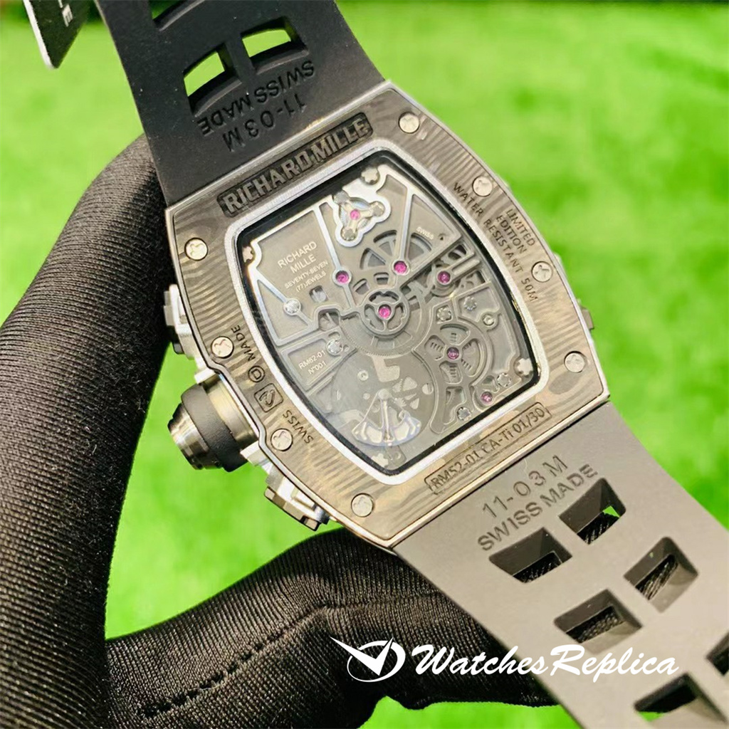 Heiße perfekte Richard Mille "RM 62-01 Tourbillon Vibration Alarm ACJ" Replica Uhren "-6