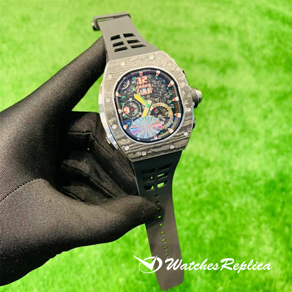Heiße perfekte Richard Mille "RM 62-01 Tourbillon Vibration Alarm ACJ" Replica Uhren "-8