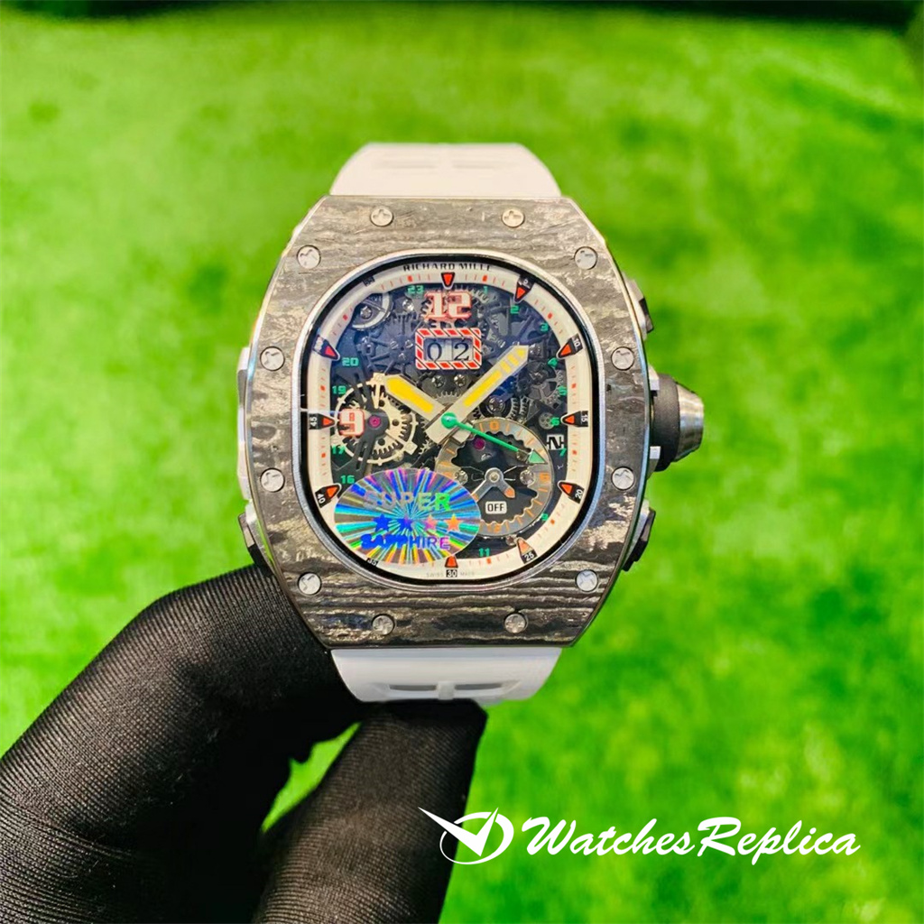 Heiße perfekte Richard Mille "RM 62-01 Tourbillon Vibration Alarm ACJ" Replica Uhren "-9