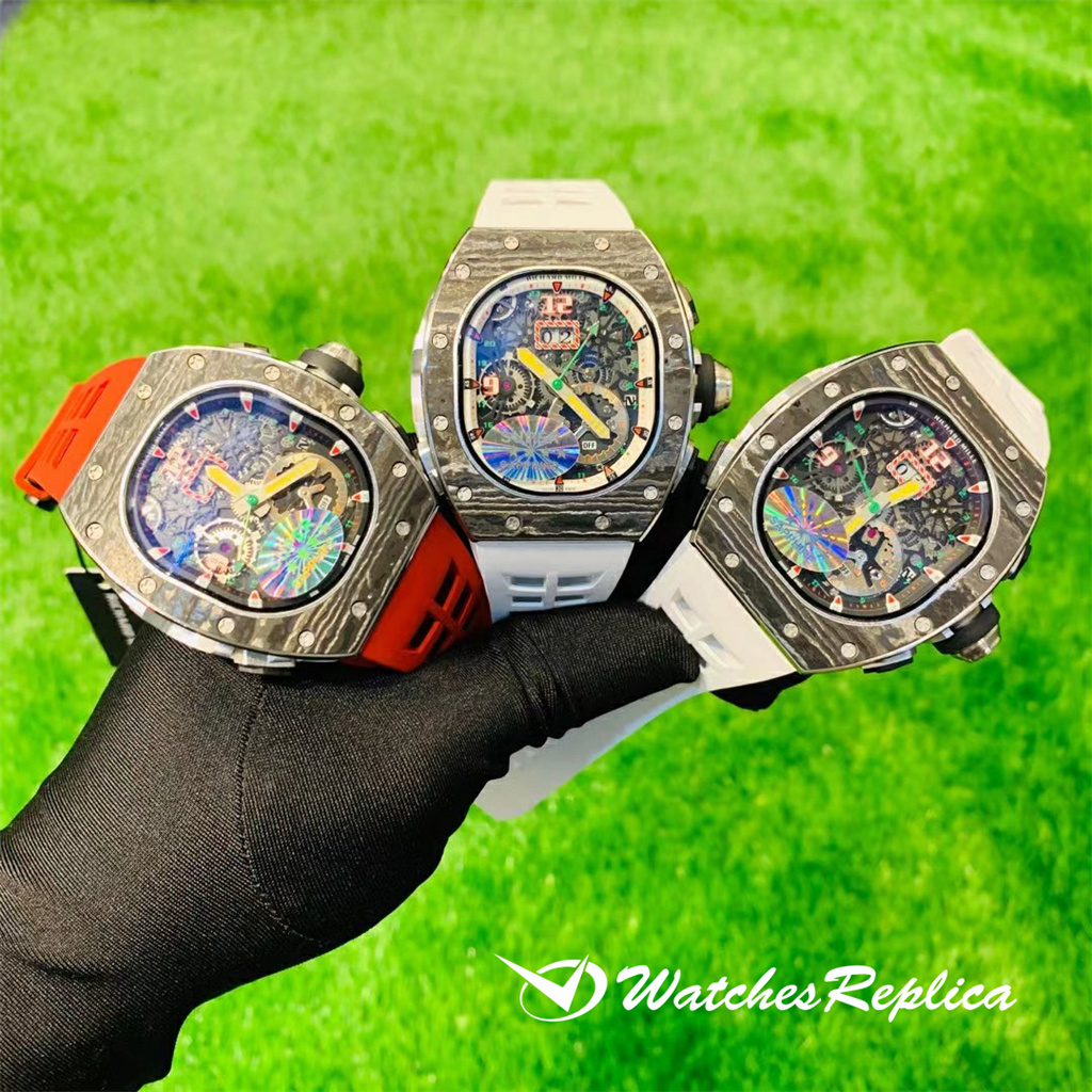 Heiße perfekte Richard Mille "RM 62-01 Tourbillon Vibration Alarm ACJ" Replica Uhren "-10