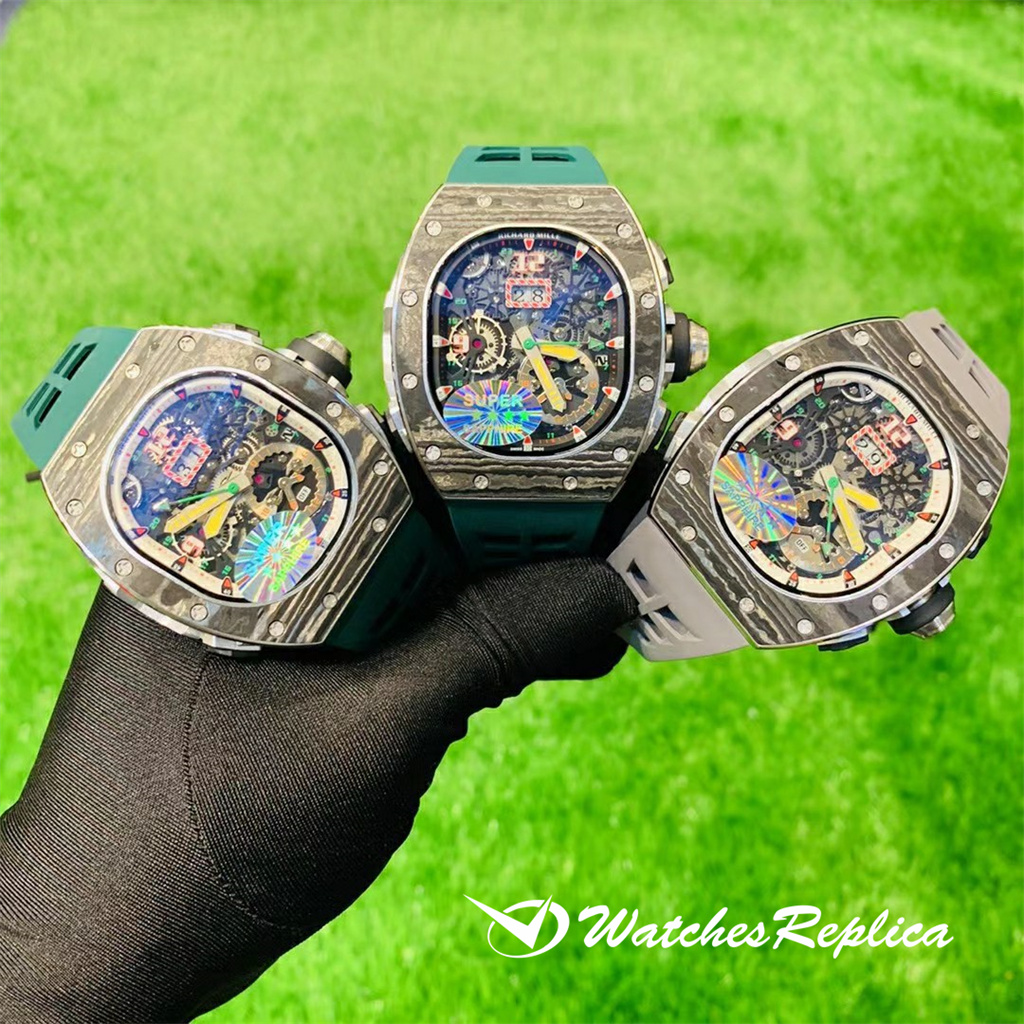 Heiße perfekte Richard Mille "RM 62-01 Tourbillon Vibration Alarm ACJ" Replica Uhren "-11