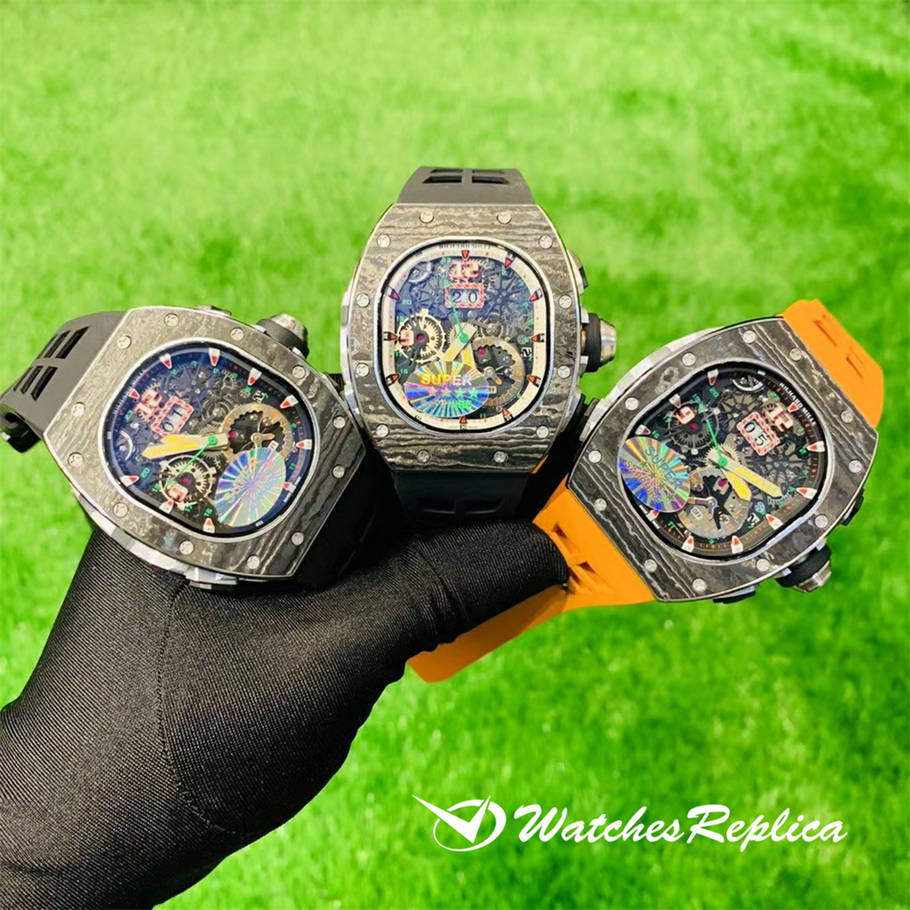 Heiße perfekte Richard Mille "RM 62-01 Tourbillon Vibration Alarm ACJ" Replica Uhren "-12