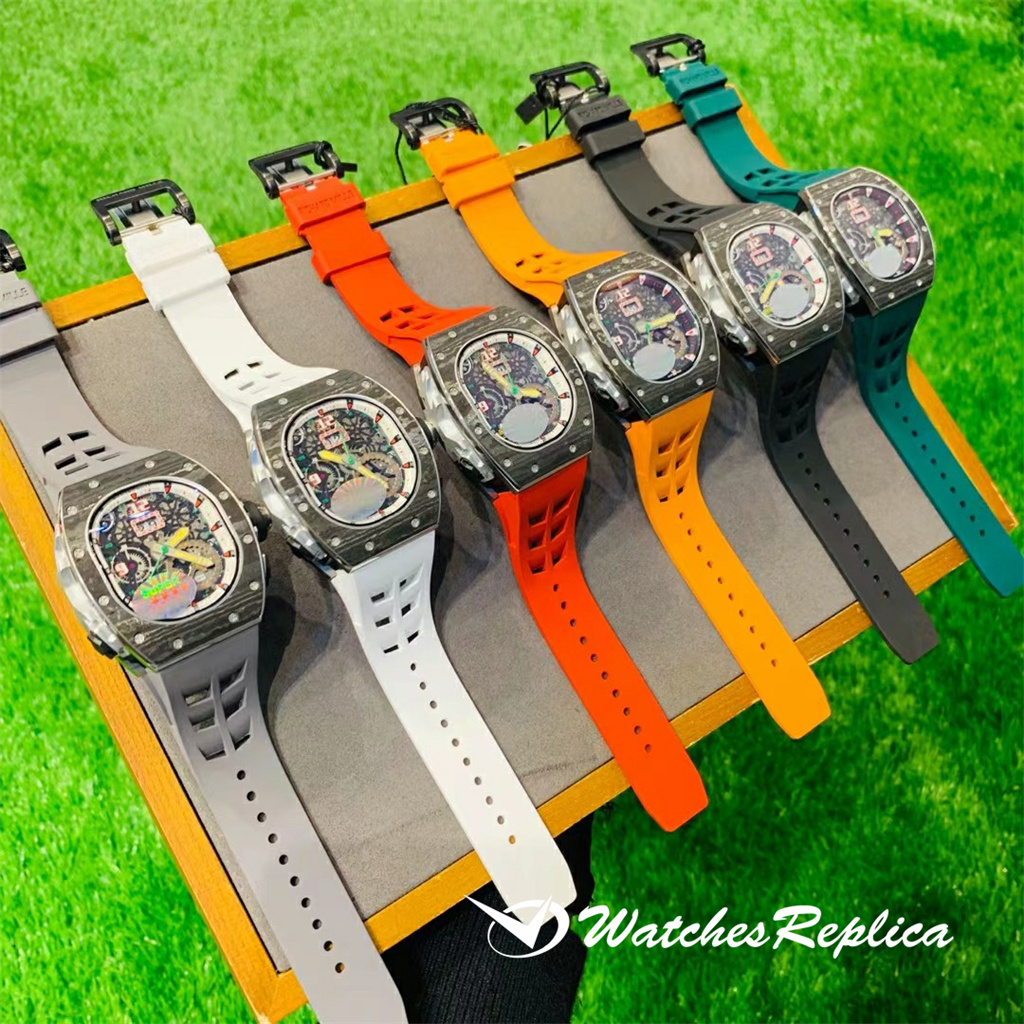 Heiße perfekte Richard Mille "RM 62-01 Tourbillon Vibration Alarm ACJ" Replica Uhren "-14
