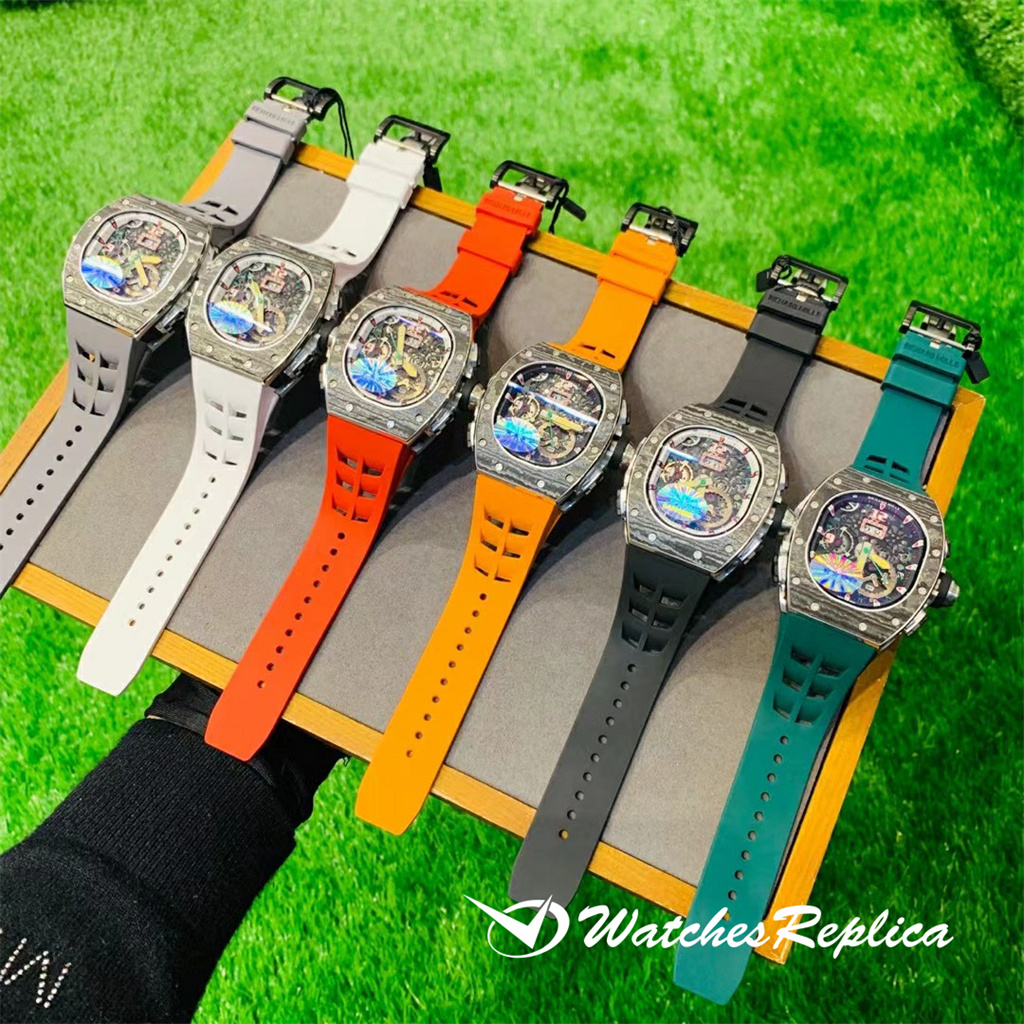 Heiße perfekte Richard Mille "RM 62-01 Tourbillon Vibration Alarm ACJ" Replica Uhren "-15