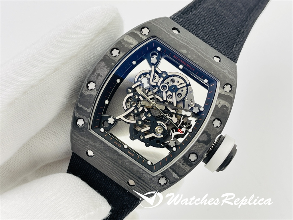 Oben SS Richard Mille Neue Super Edition RM055 Custom Canvas Armband Replica Uhren-2