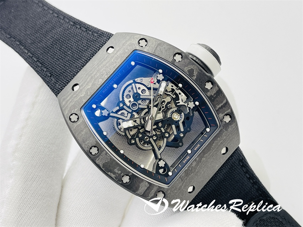 Oben SS Richard Mille Neue Super Edition RM055 Custom Canvas Armband Replica Uhren-1
