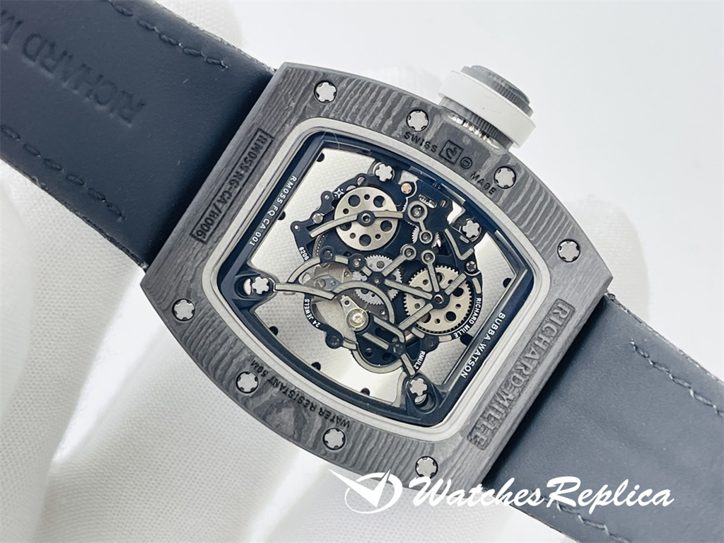 Oben SS Richard Mille Neue Super Edition RM055 Custom Canvas Armband Replica Uhren-6