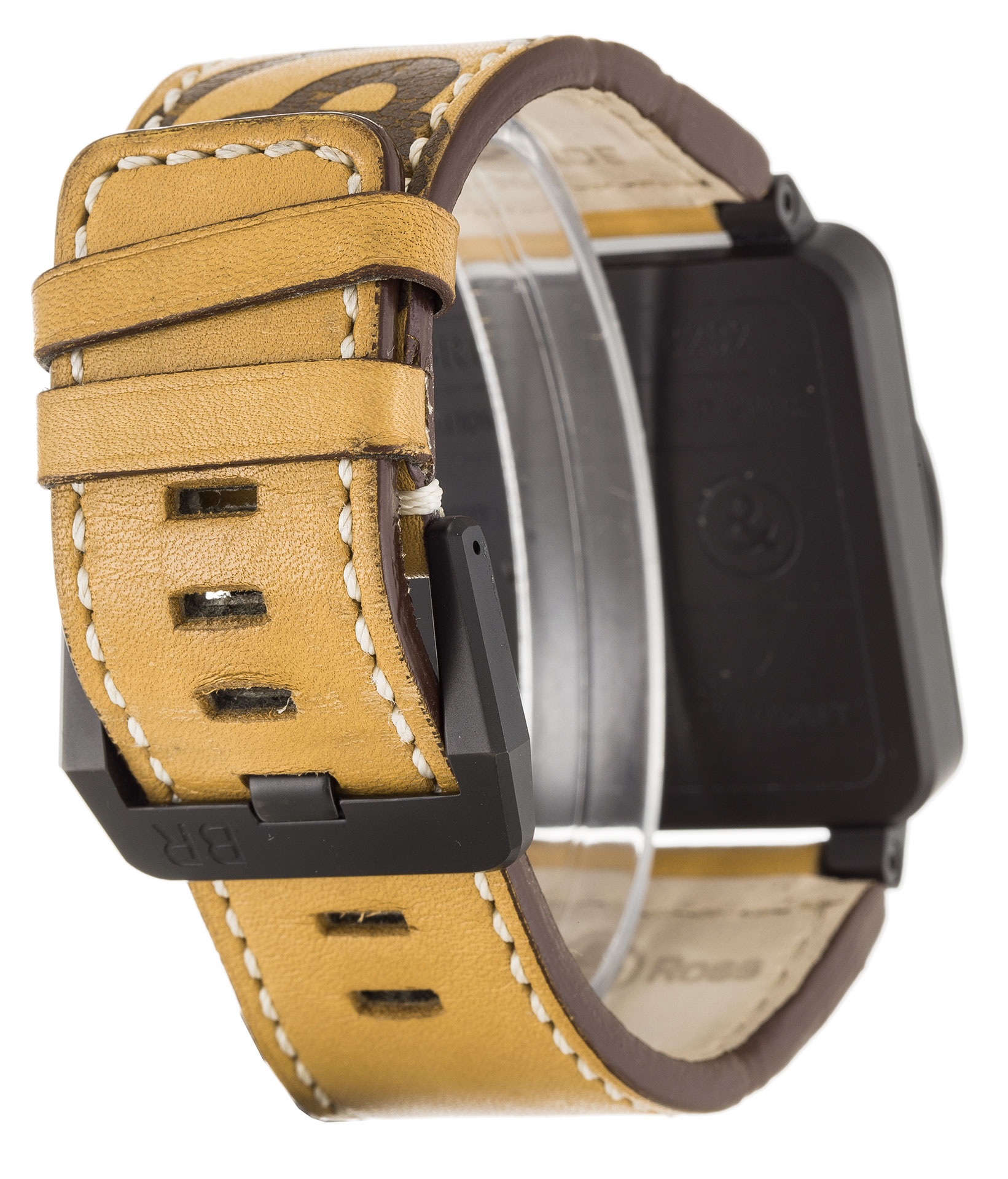 Replica Bell und Ross BR03-92 Schwarzes Dial Lederband-2