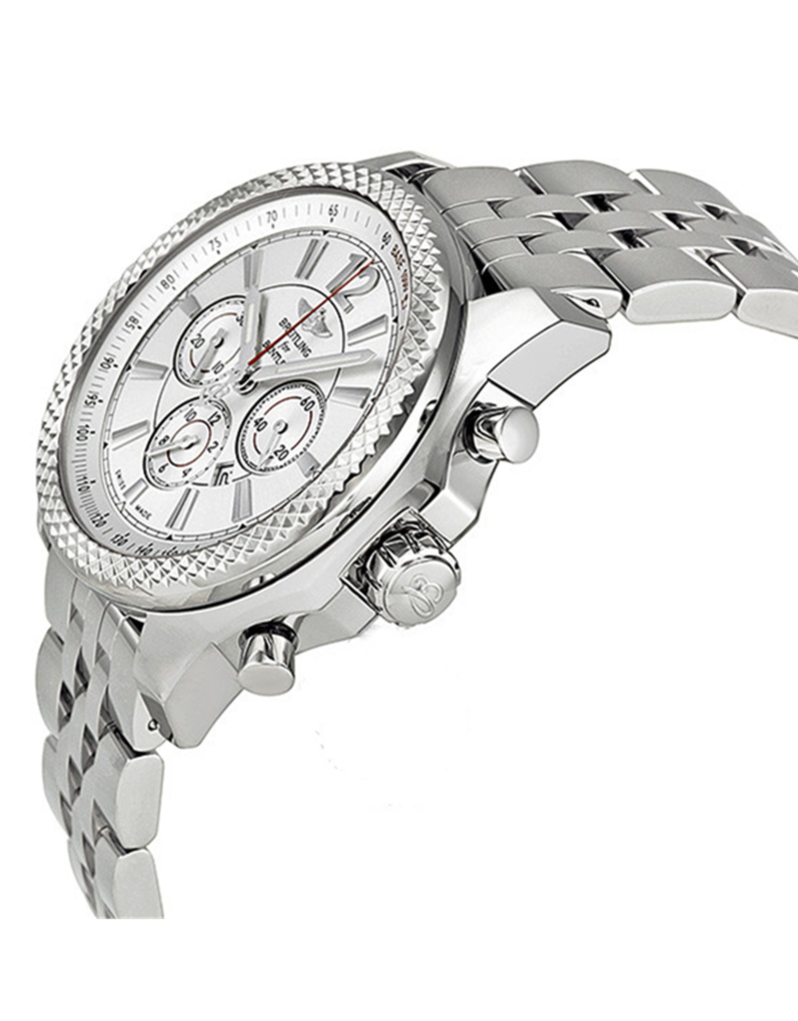 Replica Breitling Bentley Silbernes Zifferblatt Edelstahl Hülle A4139021 G754 42mm-1