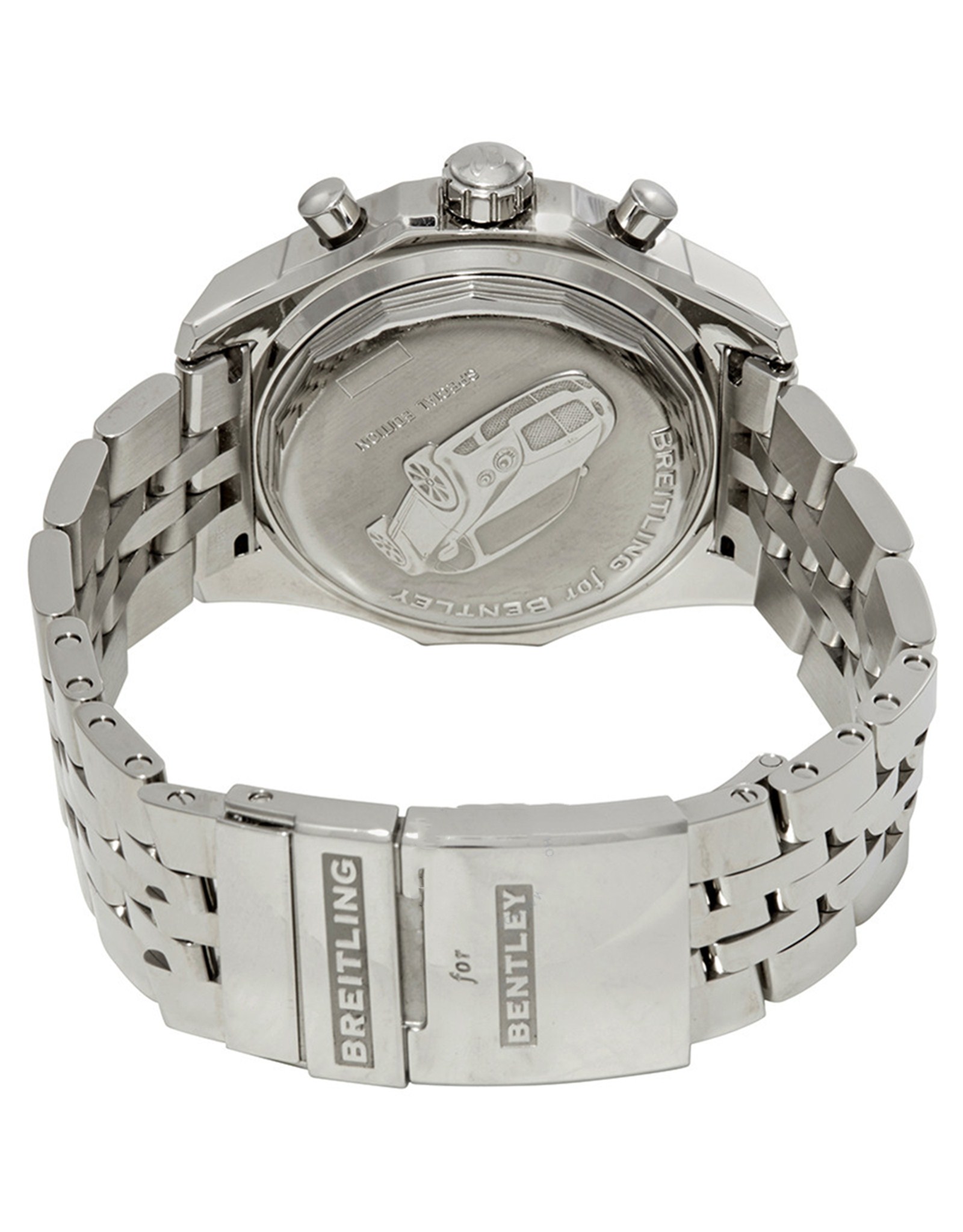 Replica Breitling Bentley Schwarzes Zifferblatt Dial Dial Diales Stahlarmband A1336512 L520 45mm-2