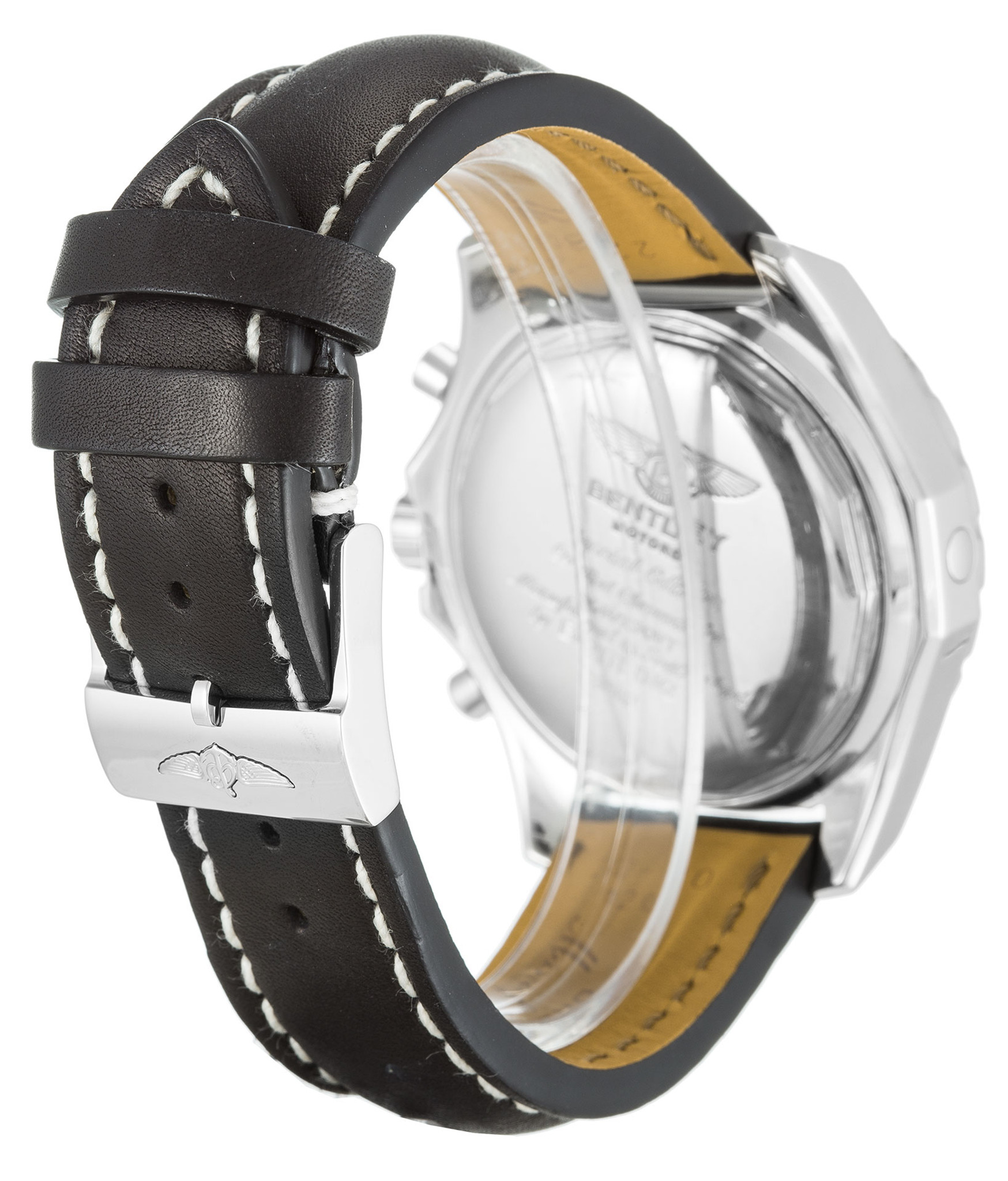 Replica Breitling Bentley GT Weißes Zifferblatt Lederband A13362 44,8mm-2