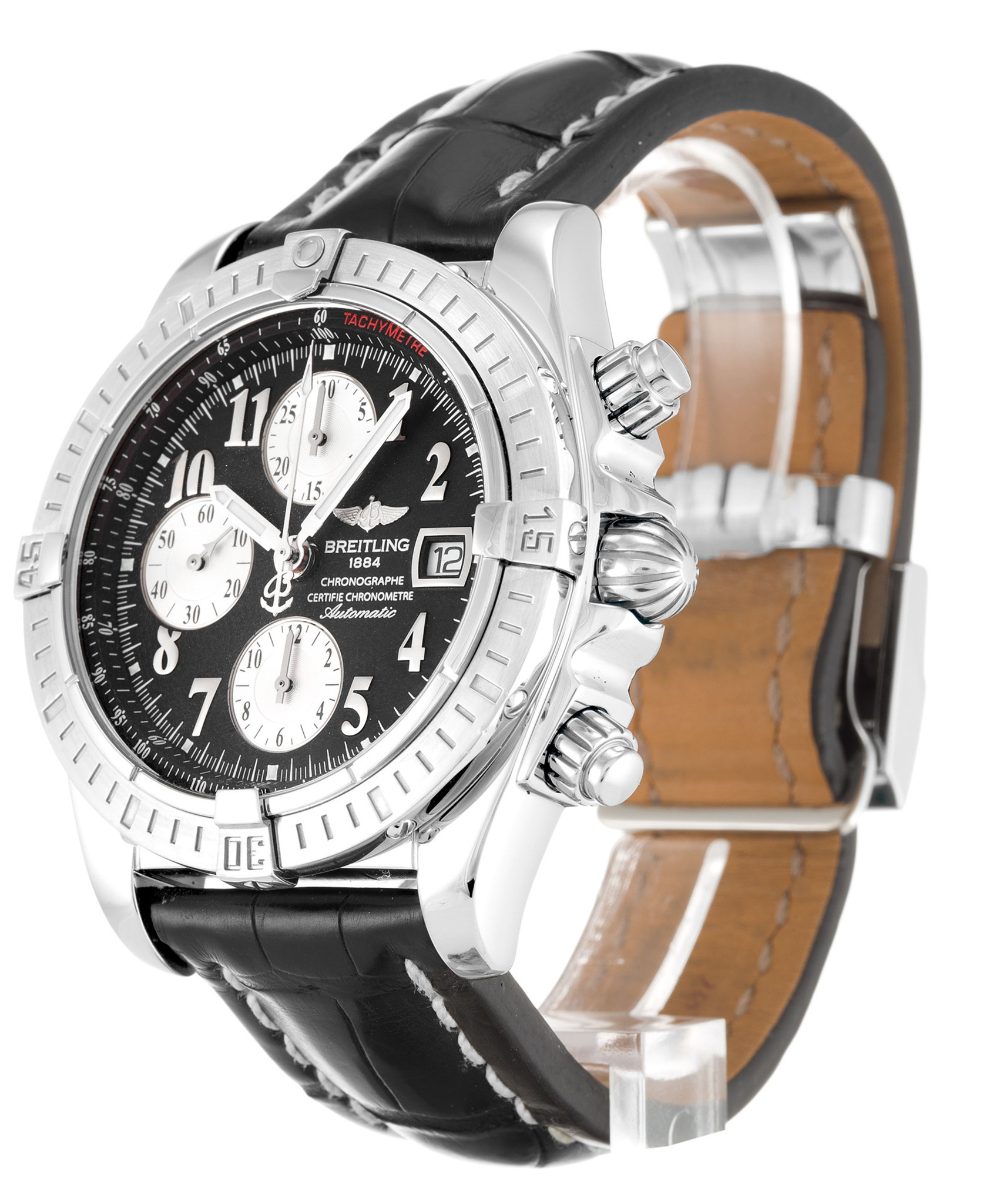Replica Breitling Chronomat Evolution Schwarze Zifferblatt Zahlenmarkierungen A13356 43,7mm-1