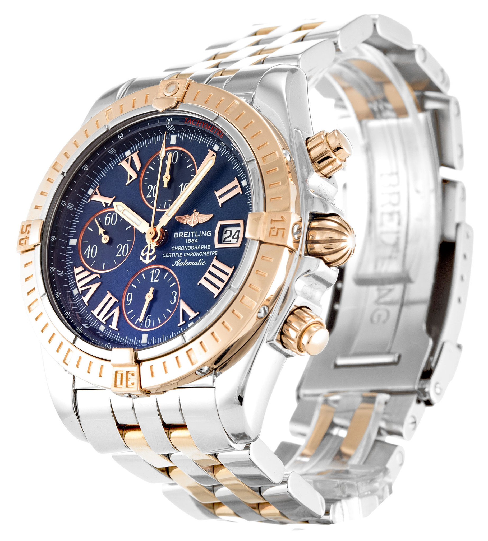 Replica Breitling Chronomat Evolution Schwarzes Zifferblatt Roman Marker C13356 43,7mm-1