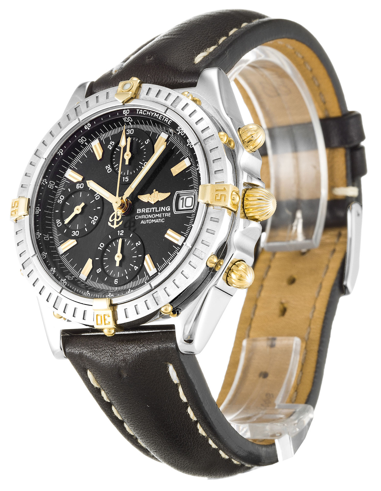 Replica Breitling Chronomat Schwarzes Zifferblatt Stick Marker B13352 39mm-1
