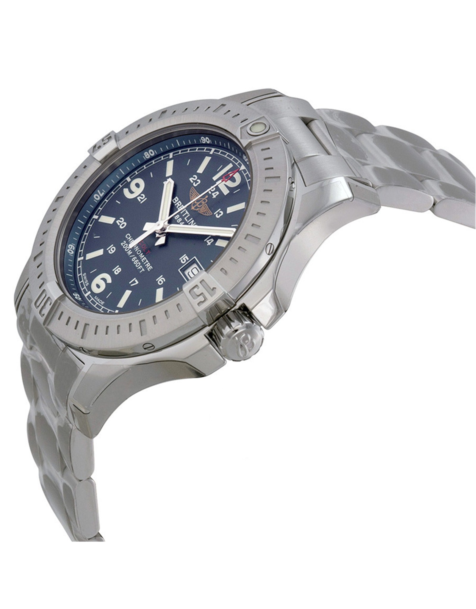 Replica Breitling Colt Blaues Zifferblatt Dial Dial aus Edelstahl Männer Replica Uhren A7438811 C907SS 44mm-1