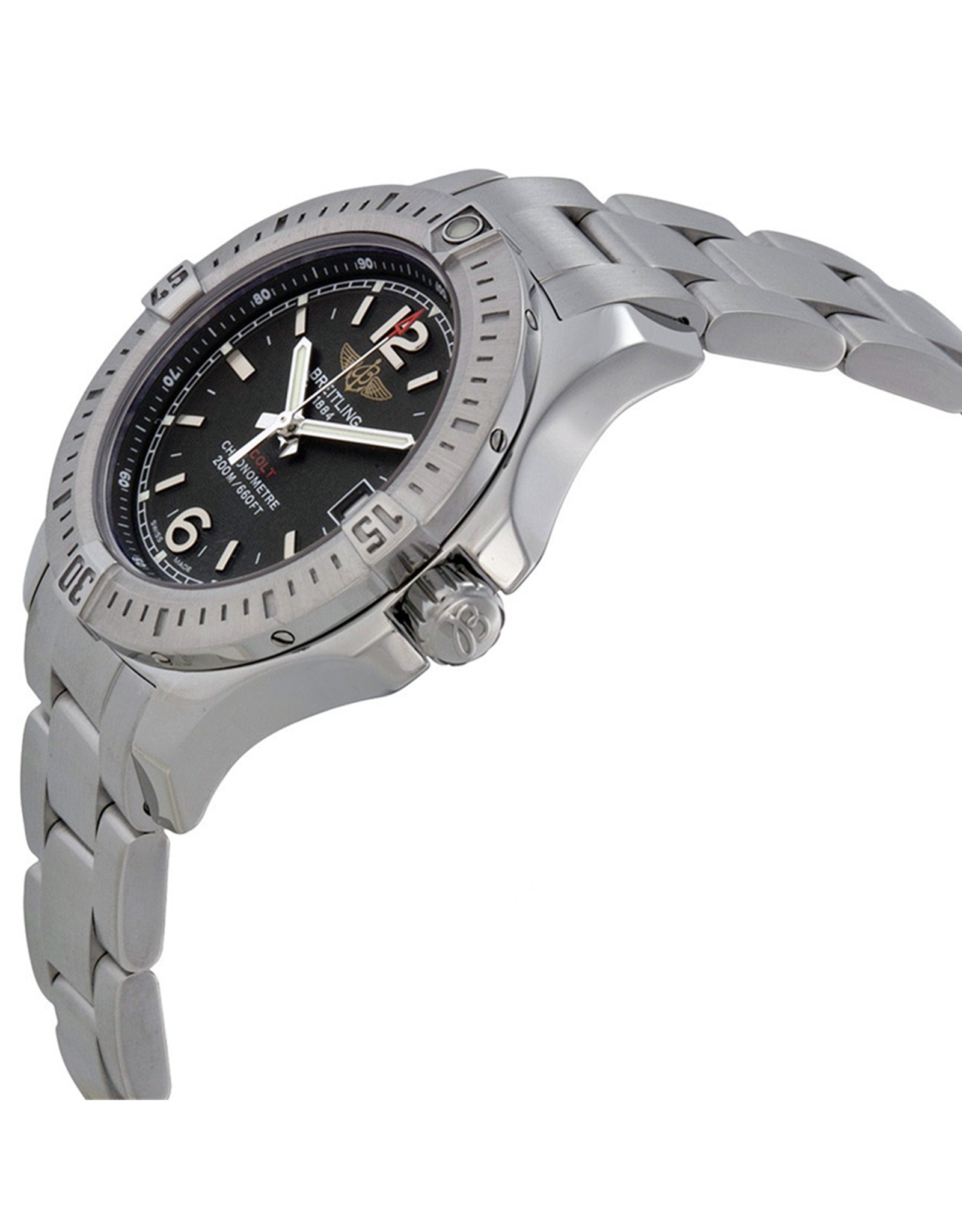 Replica Breitling Colt Schwarzes Zifferblatt Edelstahl Casep A7738811 BD46SS 33mm-1