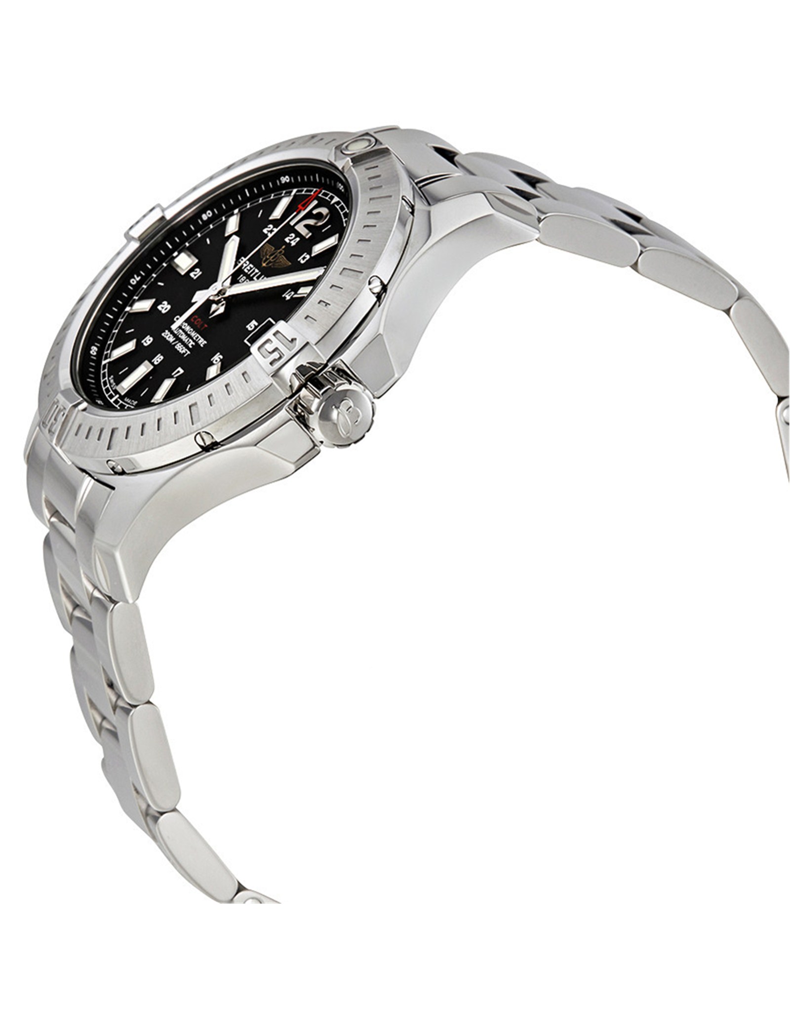 Replica Breitling Colt Schwarzes Zifferblatt Edelstahl Hülle A1731311/BE90 182a 46mm-1