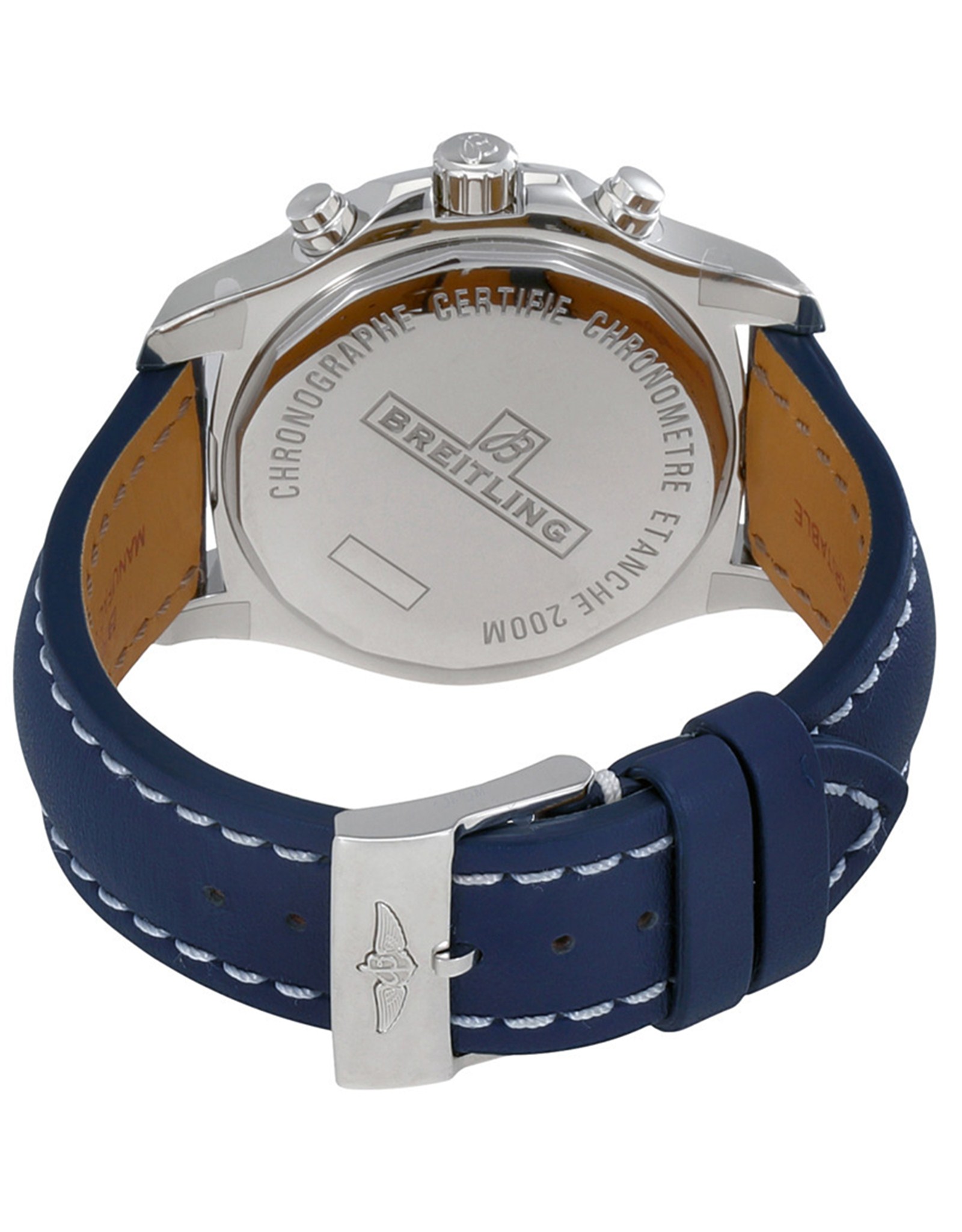 Replica Breitling Colt Stratus Silber Zifferblatt Lederband A7338811 G790BLLT 44mm-2