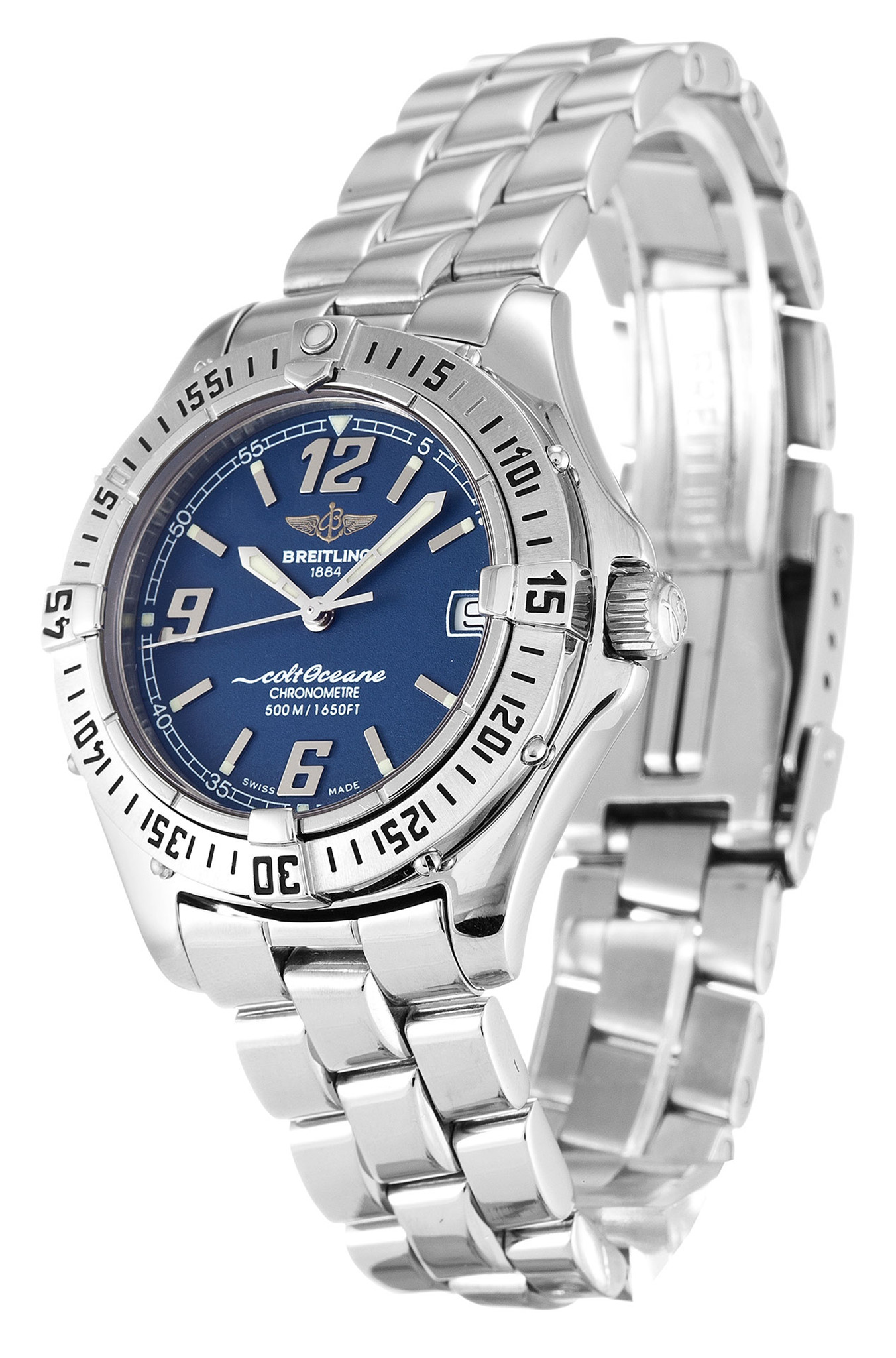 Replica Breitling Colt OceanBlaues Blaues Zifferblatt Stick Marker Dame A57350 32mm-1