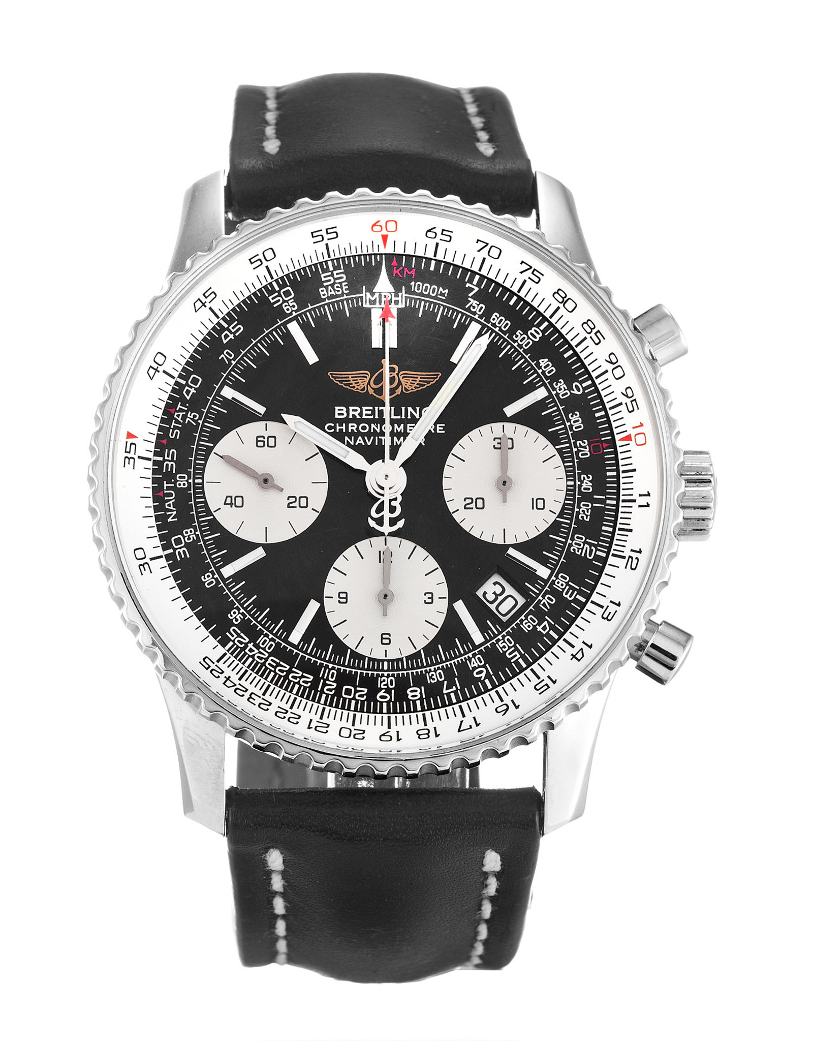 Replica Breitling Navitimer Schwarzes Zifferblatt Stick Marker A23322 41,8mm-0