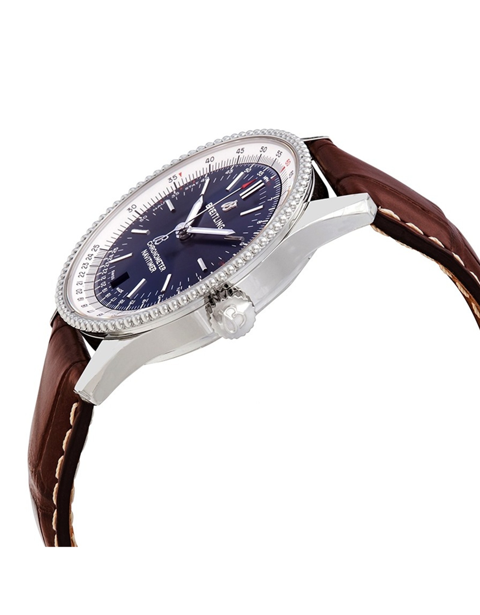 Replica Breitling Navitimer Blaues Zifferblatt Lederband A17325211C1p2 38mm-1