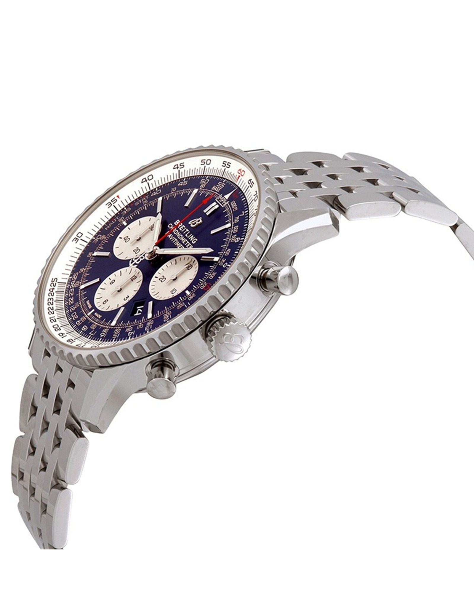 Replica Breitling Navitimer Blaues Zifferblatt Edelstahlarmband AB0127211C1A1 46mm-1