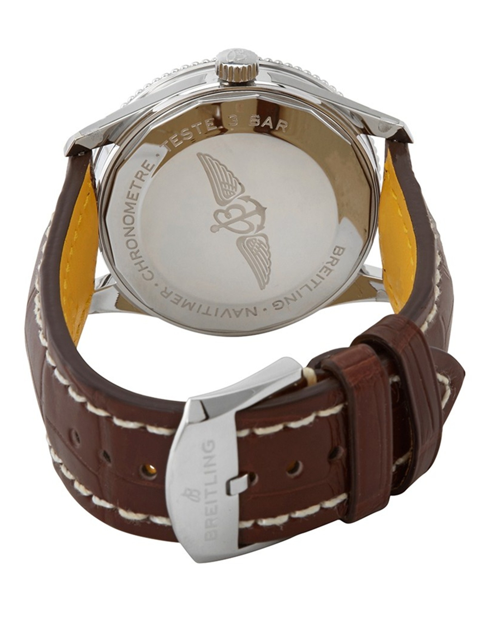 Replica Breitling Navitimer Blaues Zifferblatt braunes Lederband A17326211C1P1 41mm-2