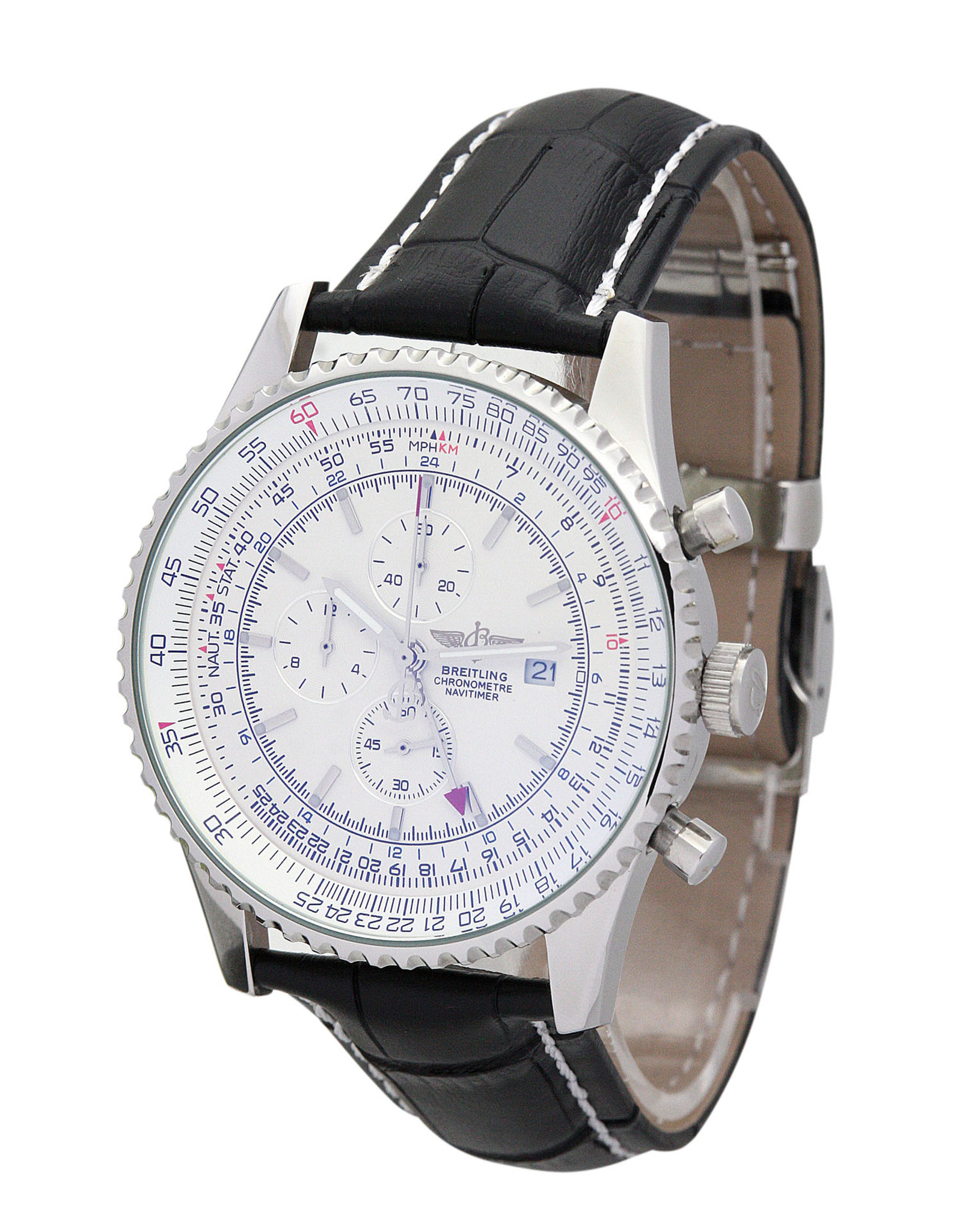 Replica Breitling Navitimer World Weißes Case Stick Marker A24322 46mm-1