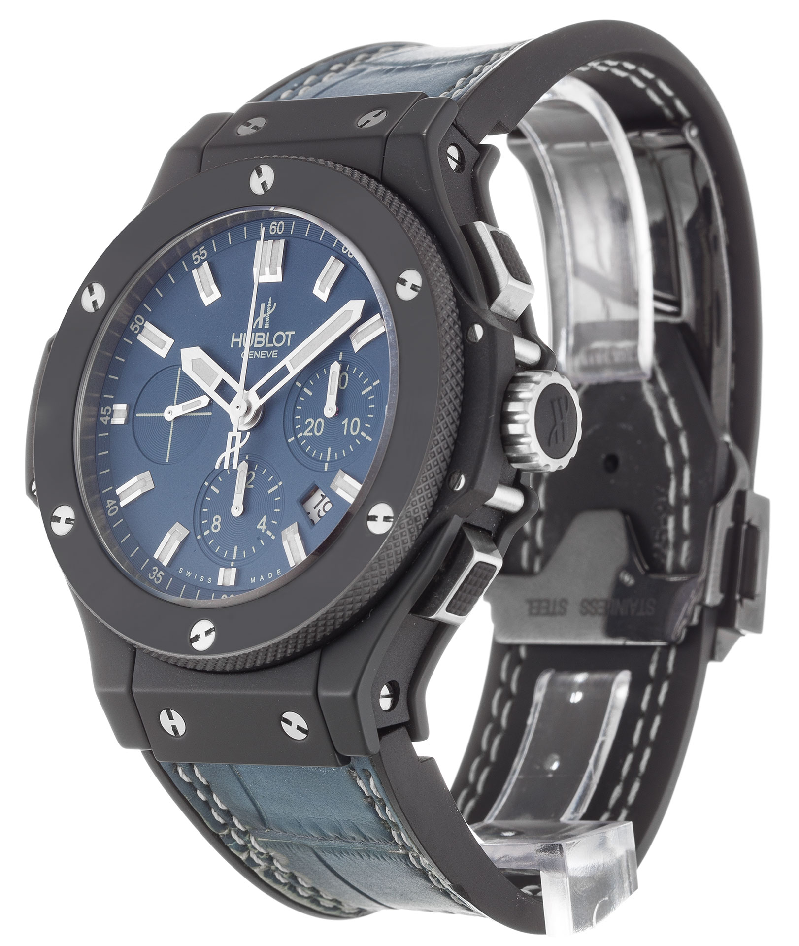 Replica Hublot 44mm 301.CI.5190.GR Blaues Zifferblatt Stick Marker 44mm-1