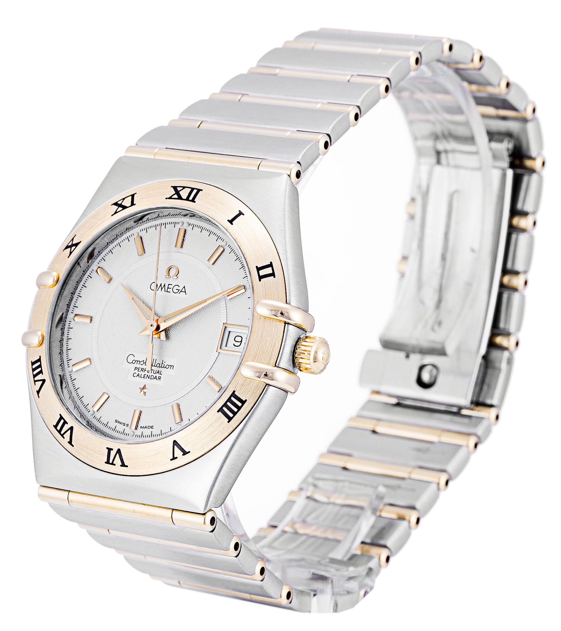 Replica Omega Constellation Gelbgold Hülle Stickmarkierungen 1252.30.00 33,5mm-1