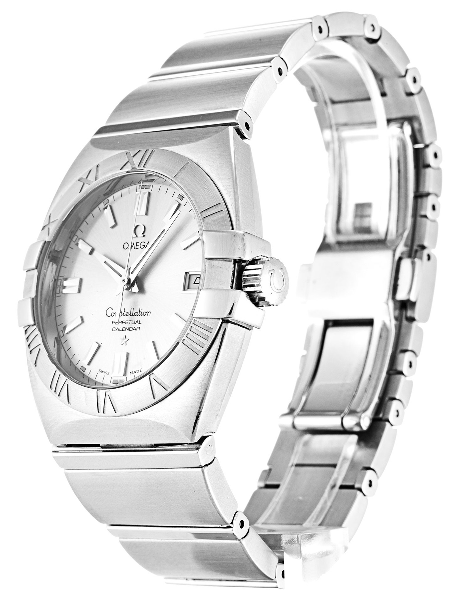 Replica Omega Constellation Doppeladler weißer Zifferblatt weißer Fall 1511.30.00 35mm-1