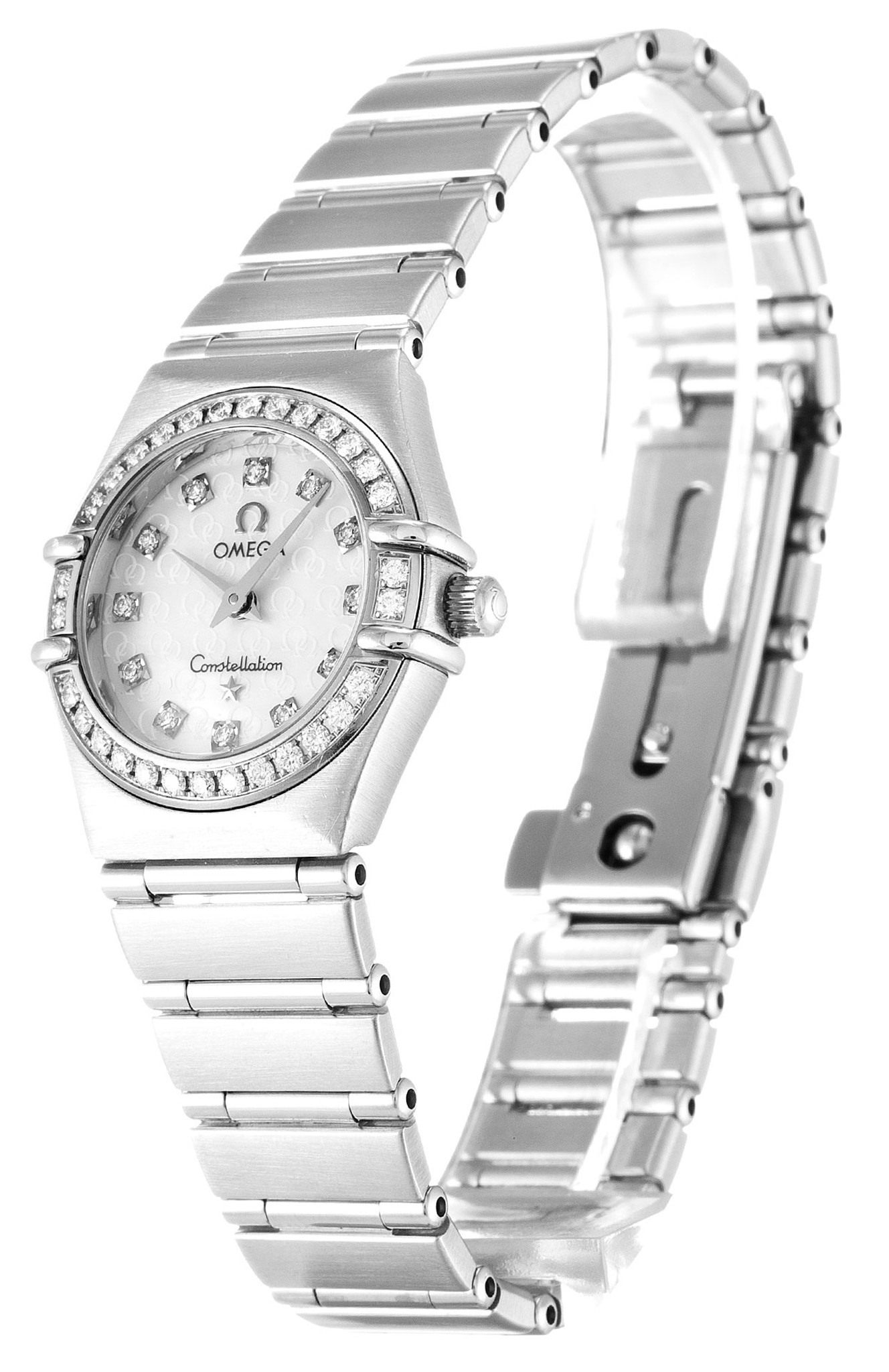 Replica Omega meine Wahl Mini Weißes Zifferblatt Weißes Case Dame 1465.71.00 22,5mm-1
