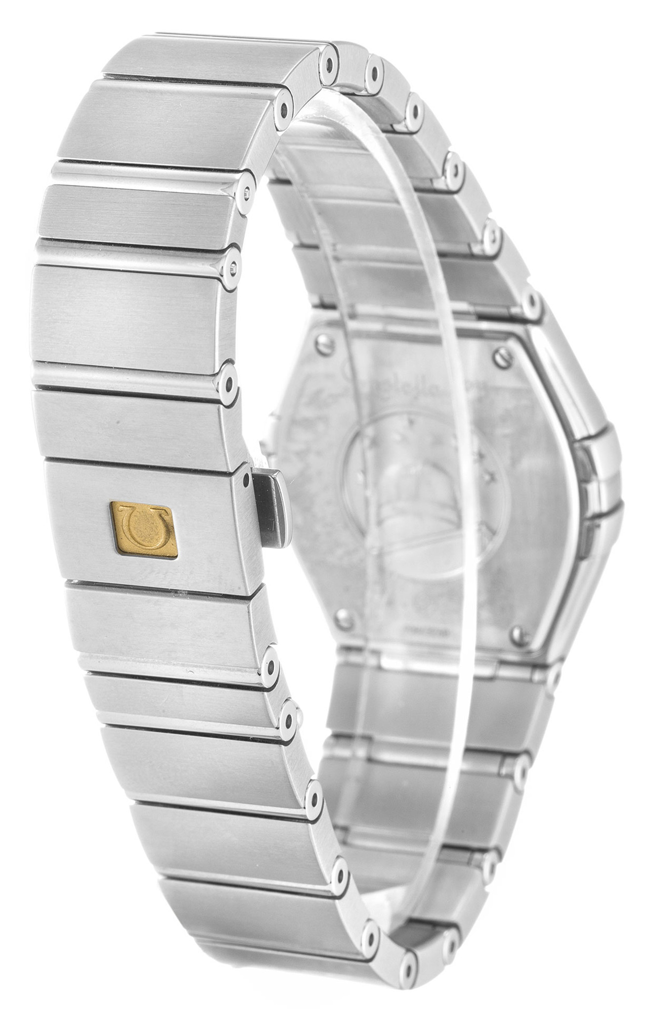 Replica Omega Constellation kleiner weißer Fall Diamantmarkierungen Dame 123.15.27.60.51.001 27mm-2