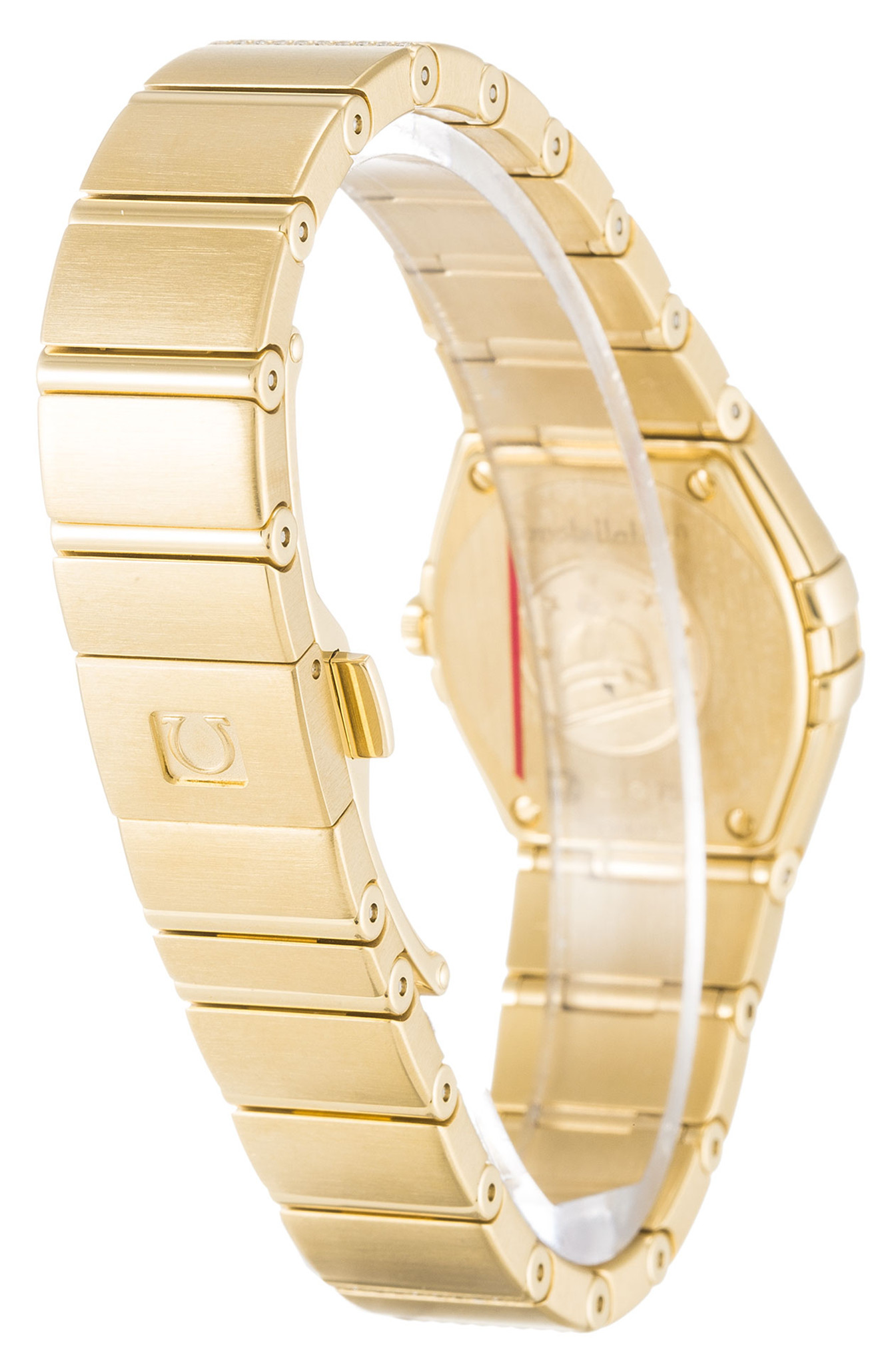 Replica Omega Constellation Weißes Zifferblatt Gelbgold Gehäuse Dame 123.55.24.60.05.002 24mm-2