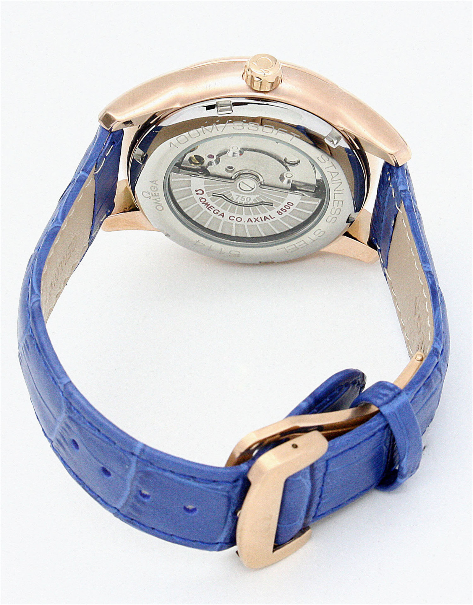 Replica Omega de ville Hour Vision Gelbgold Gehäuse Römische Marker 41mm-2