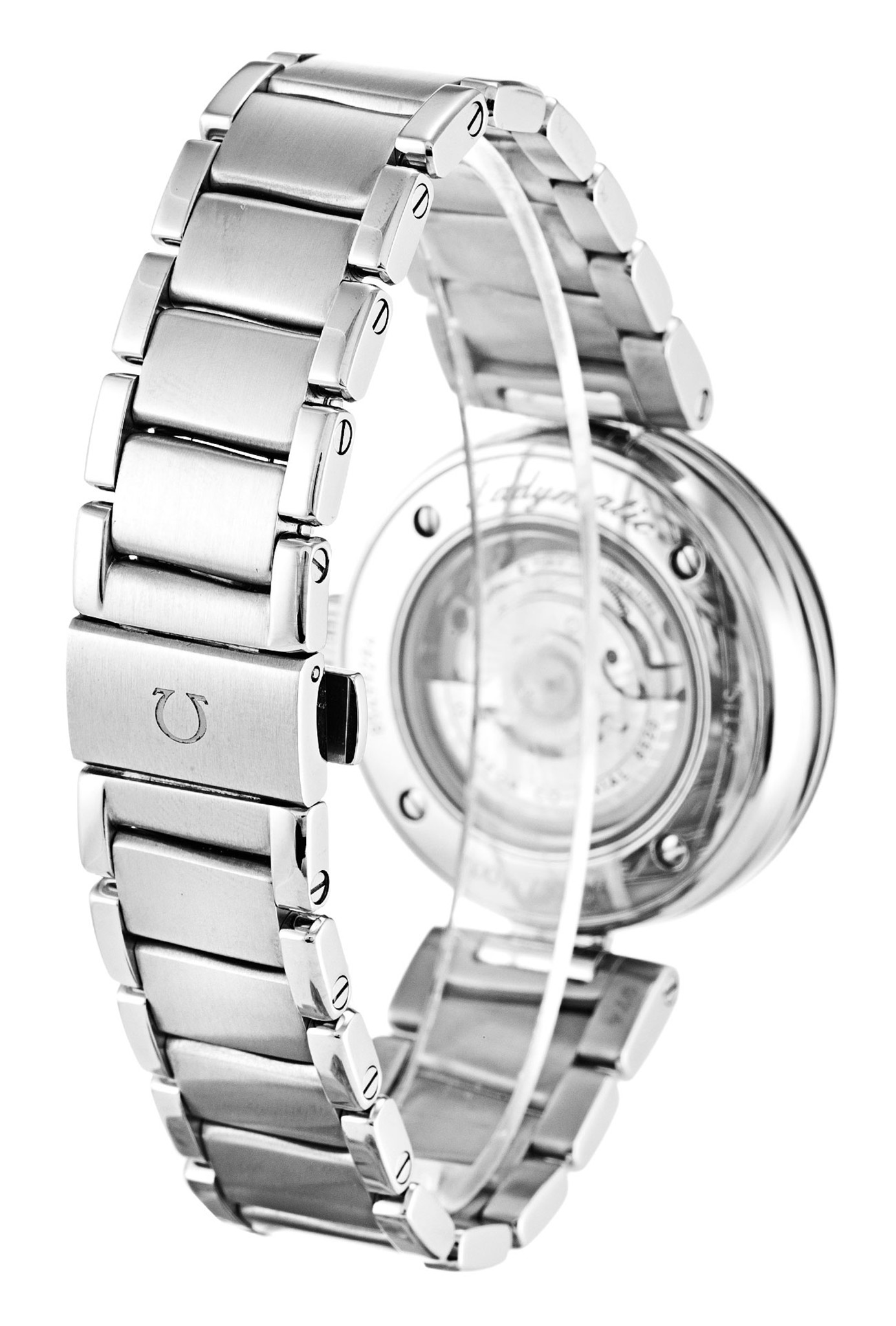 Replica Omega de ville Ladymatische weiße Dial Dial Diamond Marker425.30.34.20.55.001 34mm-1